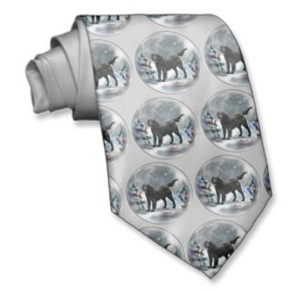 Flat Coated Retriever Christmas Gifts Necktie