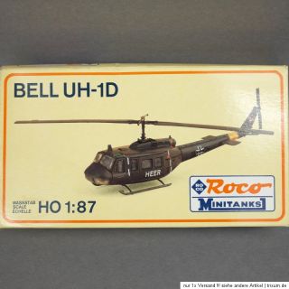 ROCO Minitanks 248 Bell UH 1D ungebaut OVP H0 1/87 Kit Hubschrauber