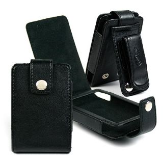Schwarz PU Leder Tasche für Creative Zen + Zen MX Schutz Hülle Case