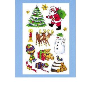 Weihnachtssticker 10 Weihnachtsmotive (Nikolaus, Baum, Rentier usw