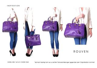 ROUVEN Lila Calfskin ICONE 40 Bag Handtasche UVP*699€