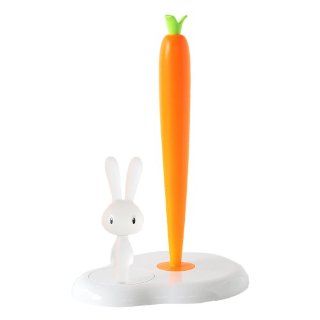 Alessi ASG42 W Bunny Carrot Küchenrollenhalter weiss 