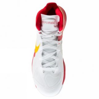 Nike Hyperfuse [43  us 9,5] Weiss Rot Herren Basketballschuhe Neu