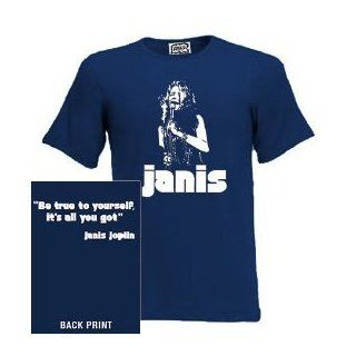 Janis Joplin  TRUE   T Shirt Black size large: Musik