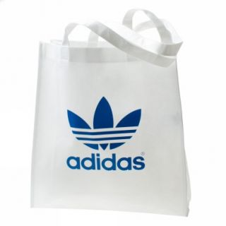 Adidas Ac Trefoil Shopper Weiss Blau Tasche Damen Neu