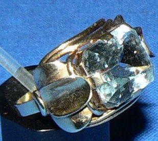 toller alter Ring 585 Gold mit Aquamarin