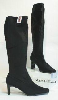 Damen Stretch Stiefel schwarz Schuhe & Handtaschen