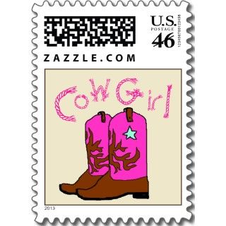 Pink Cowgirl Boots Stickers