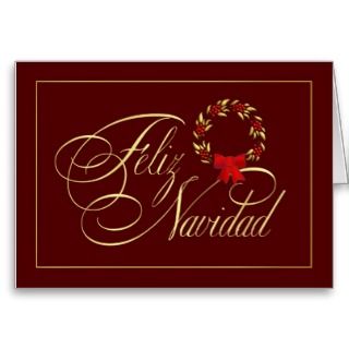 Feliz Navidad   Spanish tarjetas   Holiday Cards
