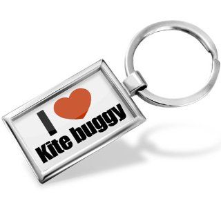 Schlüsselanhänger Ich liebe Kite Buggy Sport Charm, Handarbeit by