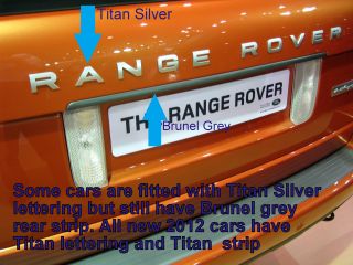 Powerful UK Ltd   Titanium silver rear trim strip for Range Rover L322