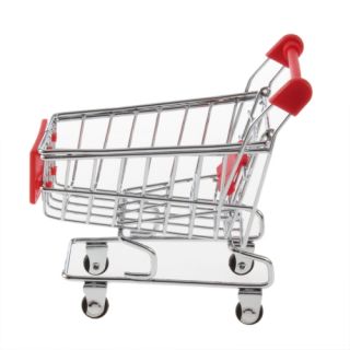Practical Mini Supermarket Shopping Handcart Pushcart Trolley Utility