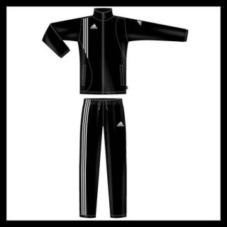 Adidas Kinder Trainingsanzug Sereno schwarz 3 Streifen Sportanzug