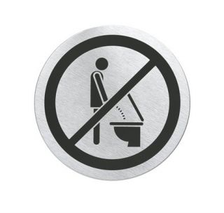 Blomus Türschild Bitte setzen Schild Toilette Klo 68146