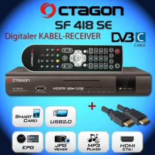 SF418+ DIGITAL Kabel Receiver SF 418 + DVB C programmierbar Conax plus
