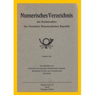Numerisches Verzeichnis der Postleitzahlen der DDR, Ausgabe 1967