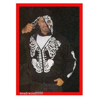 Sweatshirt Skeleton Jacke mit Kapuze und Skelett Aufdruck 
