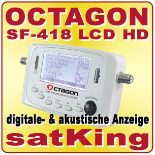 Octagon SF 418 LCD HD Satfinder mit Kompass und Ton