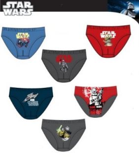 Star Wars 6er Pack Kinder Unterhosen Slips, 6 verschiedene Motive