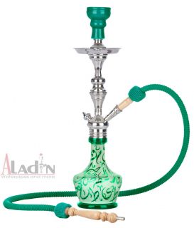 Aladin Gewinde Shisha Wasserpfeife Arabica 51cm   Grün