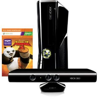 Xbox 360   Konsole Slim 250 GB inkl. Kinect Sensor, Kung Fu Panda 2