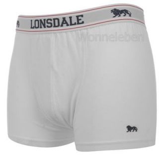 Lonsdale 2 Trunks kurze Boxer Größe L XL 2XL Shorts Unterhose weiß