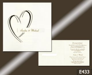 Hochzeitskarten, Einladungskarten mit Umschlag D478, Hochzeit