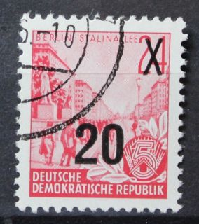 DDR #439, 20 auf 24, gestempelt   Berlin Stalinallee   Offsetdruck, s
