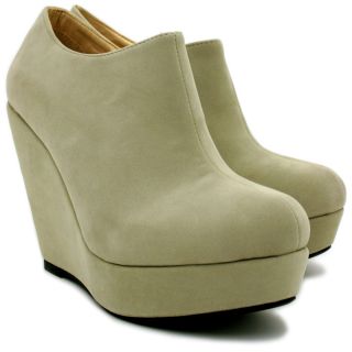 Neu Damen Stiefeletten Ankle Boots Schuhe Keilabsatz Plateau Gr 36 41