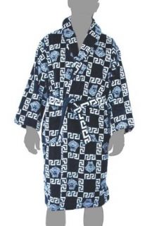 Versace Bademantel bathrobe accappatoio Blau / Weiß, Größe S M