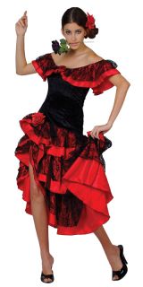 Spanische Senorita Flamenco Tänzerin Verkleidungsparty Karneval