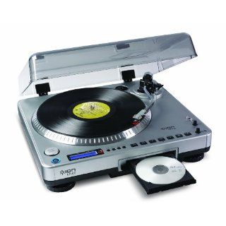 Ion Audio LP2CD Schallplattenspieler silber Elektronik