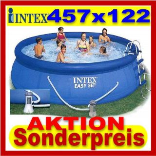 INTEX Pool EASY SET 457 x 122 + Pumpe +Komplettset TOP+