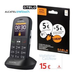 Prepaid Handy für Senioren Alcatel OT 282 + otelo Karte + 25