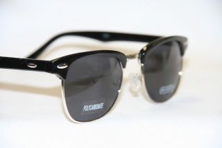 Sonnenbrille 50er Jahre schwarz silber Vintage Brille Sunglasses 455