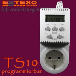 TS10 STECKDOSEN THERMOSTAT PROGRAMMIERBAR ZEITSCHALTUHR für