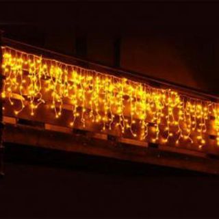 474 LED Lichterkette 7m Lichtervorhang Eiszapfen Gelb Weihnachten