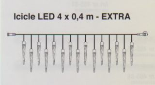 LED Eiszapfen Icicle System 25 LED Zapfen warm weiß