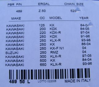 Kettenrad Kawasaki KX 125 250 500 KLX 300, 50 Z, 460 50