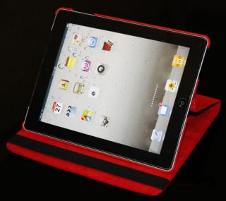 iPad 2, 360° Drehbar Smart Edel Leder Tasche Hülle Etui Leather Case