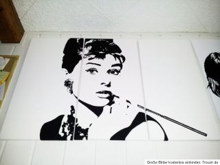 Audrey Hepburn Bild Pop Art Gemälde 80 x120cm leinwand no poster