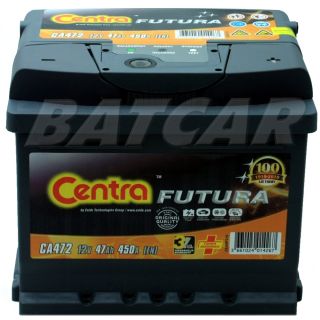 Centra 12V 47Ah 450A/EN Autobatterie Starterbatterie ersetzt 45Ah 50Ah