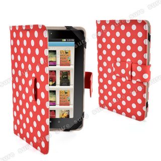 Rot Kunstleder Tasche Case Cover Hülle f. 7 Zoll ePad aPad Android