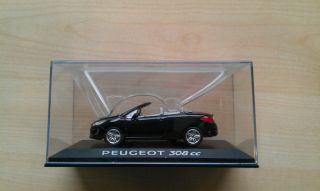 Modellauto Peugeot 308 CC Cabrio Norev 143 Modell Auto 308CC Schwarz