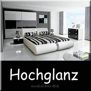 NOVALIS Hochglanz weiß Schlafzimmer komplett
