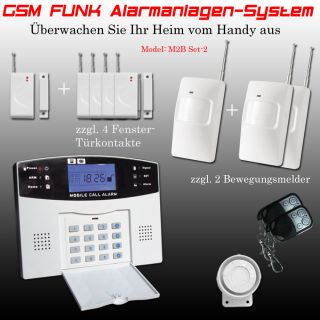 NEU!!! GSM Funk Alarmanlagensystem mit LCD Display + Alarm/SMS/Anruf