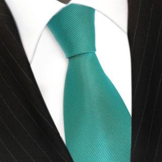 Feine Designer Krawatte   Schlips Binder mint grün Uni Rips   Tie