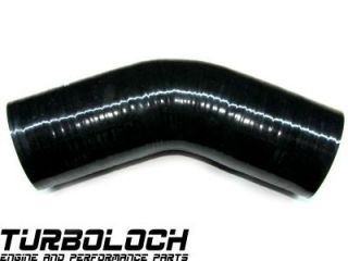 60mm 45° Silikonschlauch Schlauch Bogen schwarz   silicone hose black