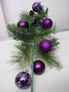 12 Weihnachtskugeln Christbaumkugeln Kugeln lila pink violett