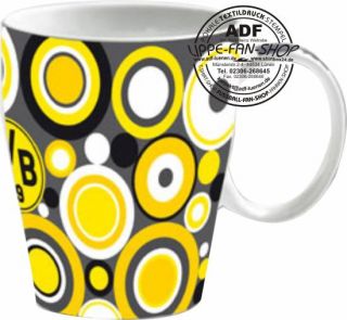 Großer schwarz/gelber BVB Kaffeebecher mit tollem Aufdruck Material